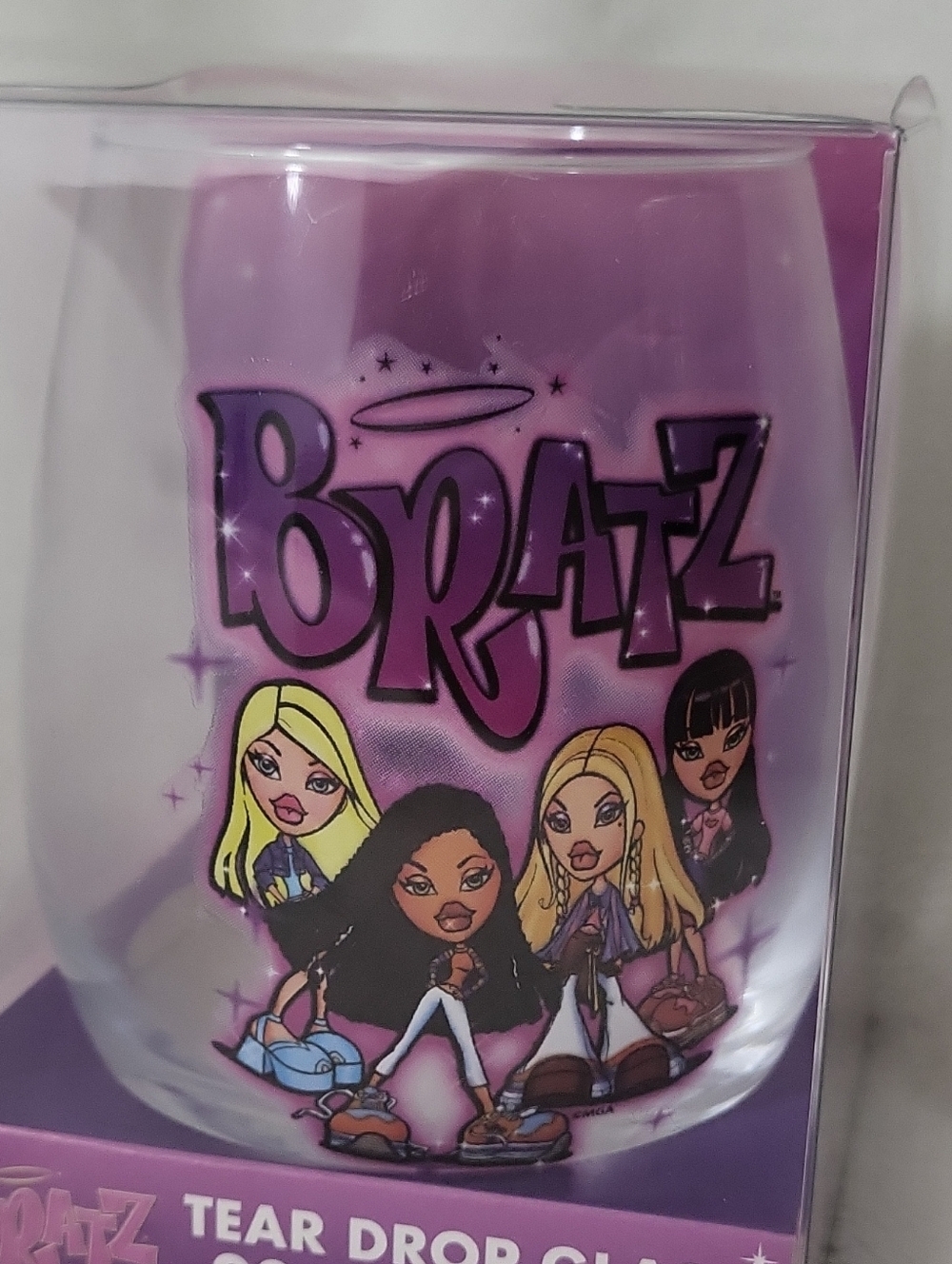 Bratz Tear Drop Glass 20 oz Glassware Purple - Picture 2 of 9